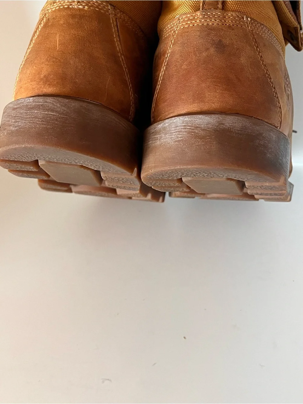 Timberland Roll Top Canvas Leather Boots Wheat Camo Men 13 Excellent Condition